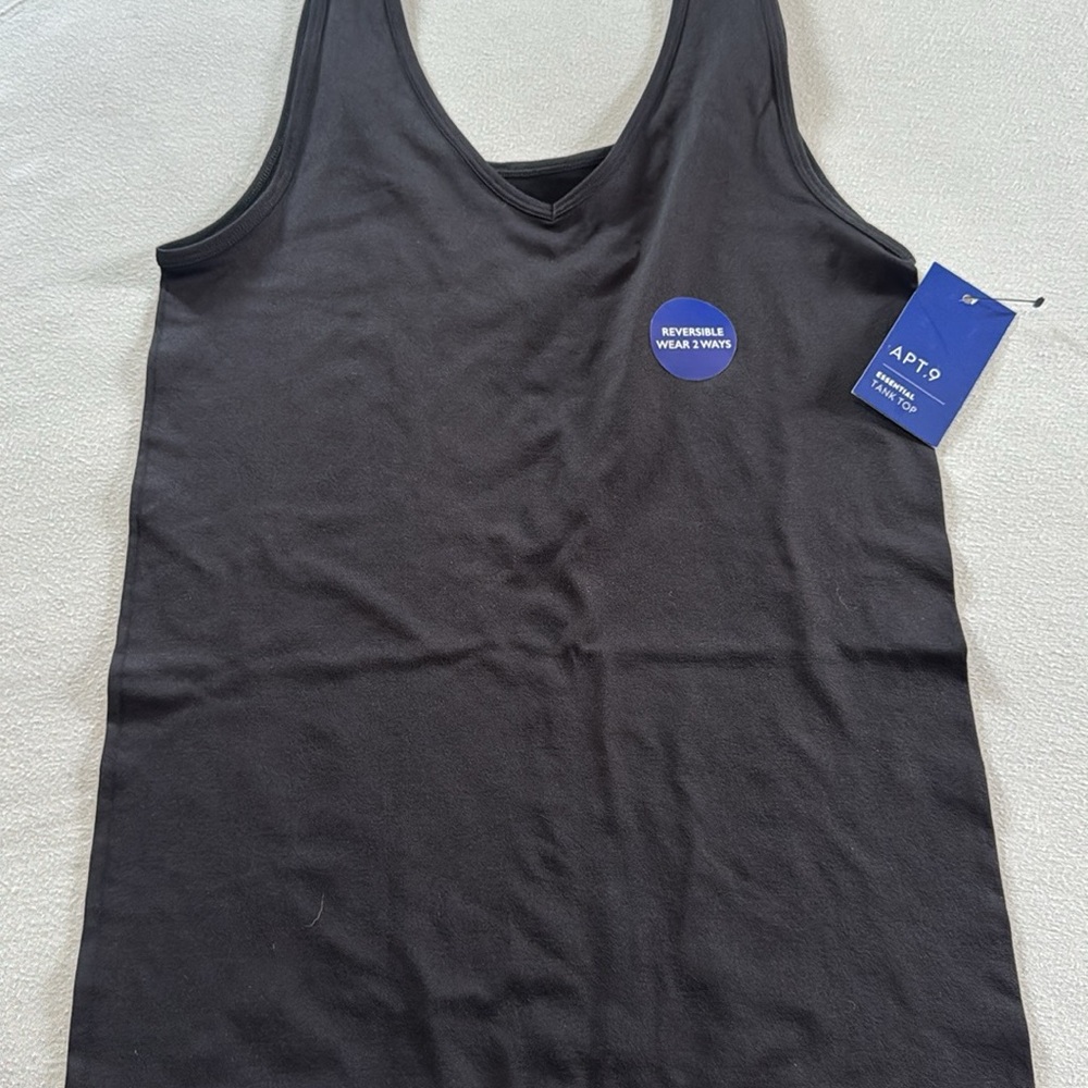 Apt. 9 Black Reversible Tank Top